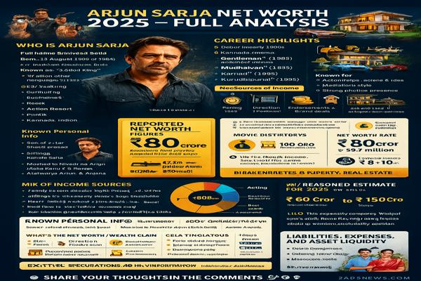 arjun sarja net worth 2025